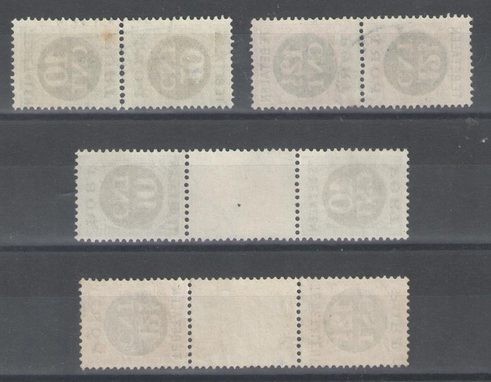 Holland 1924 - Port omvendt udskrivning par - NVPH P67a/P68b