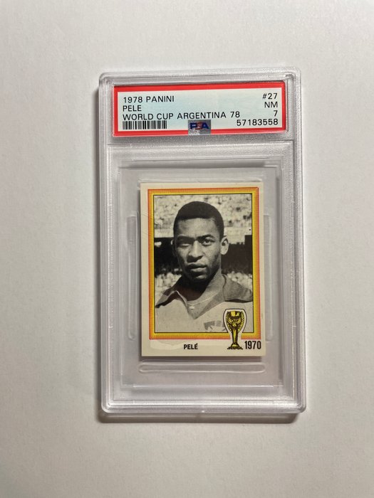 Panini - Argentina 78 World Cup - Pelé Graded sticker - PSA 7