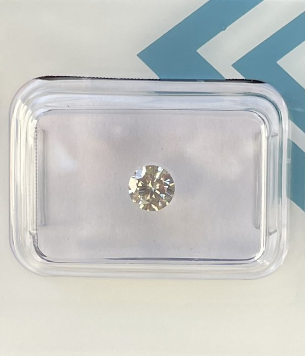 Ingen mindstepris - 1 pcs Diamant  (Naturfarvet)  - 0.40 ct - Rund - Light Brun Grå - SI1 - International Gemological Institute (IGI) - LT.B.G