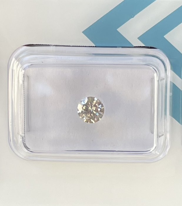 Ingen mindstepris - 1 pcs Diamant  (Naturfarvet)  - 0.40 ct - Rund - Light Brun Grå - SI1 - International Gemological Institute (IGI) - LT.B.G