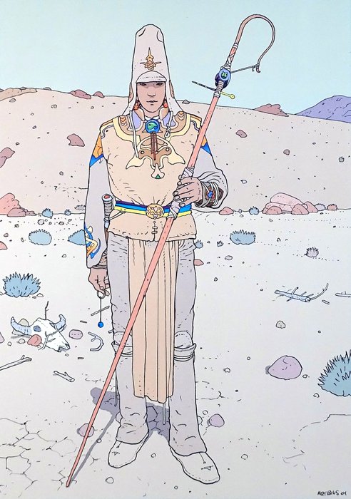 Moebius - 1 Offset Print - Starwatcher - Le Désert