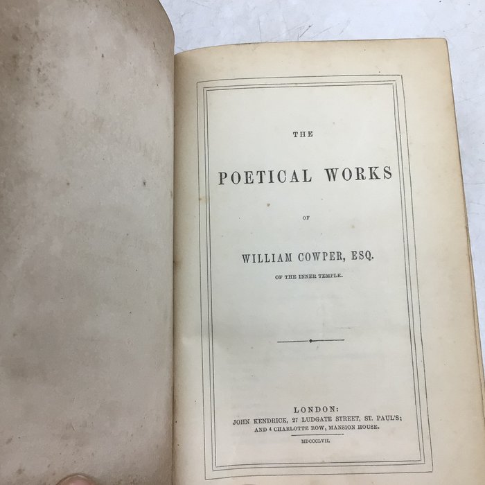 Cowper; Longfellow; Moore; Rogers; Arnold; Scott - Lot of 8 predominantly 19th century poetry collections - 1842