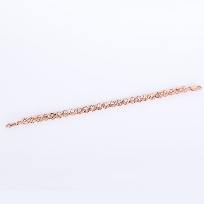 Armbånd - 14 karat Rosaguld -  250ct tw Diamant (Natur) - Rose guld diamantarmbånd