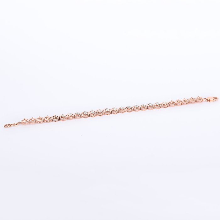 Armbånd - 14 karat Rosaguld -  250ct tw Diamant (Natur) - Rose guld diamantarmbånd