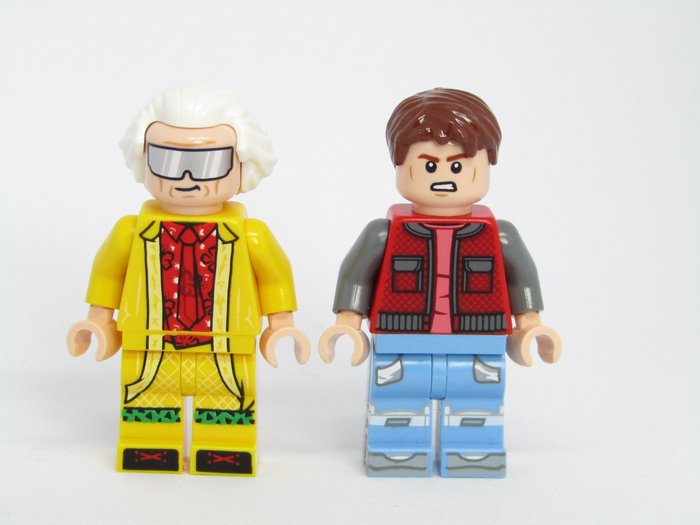 Lego - Back to the future - Marty McFly  Doc Brown minifigure lot NEW from set 10300 never assembled