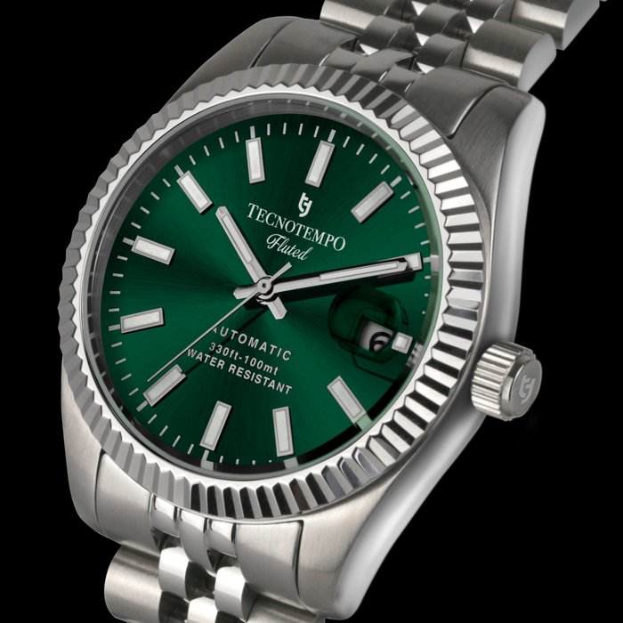 Tecnotempo - "Fluted" Limited Edition - TT.100.FLGR (Green) - Mænd - 2011-nu