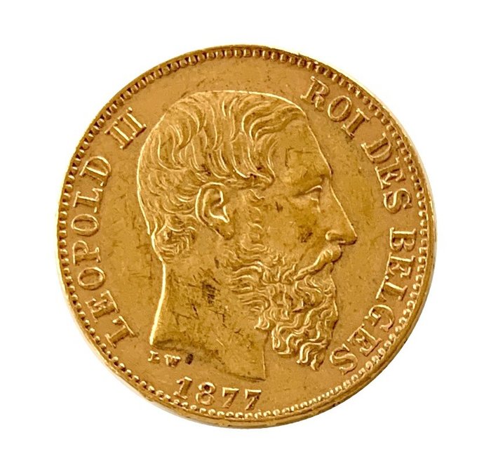 Belgien. Leopold II (1865-1909). 20 Francs 1877