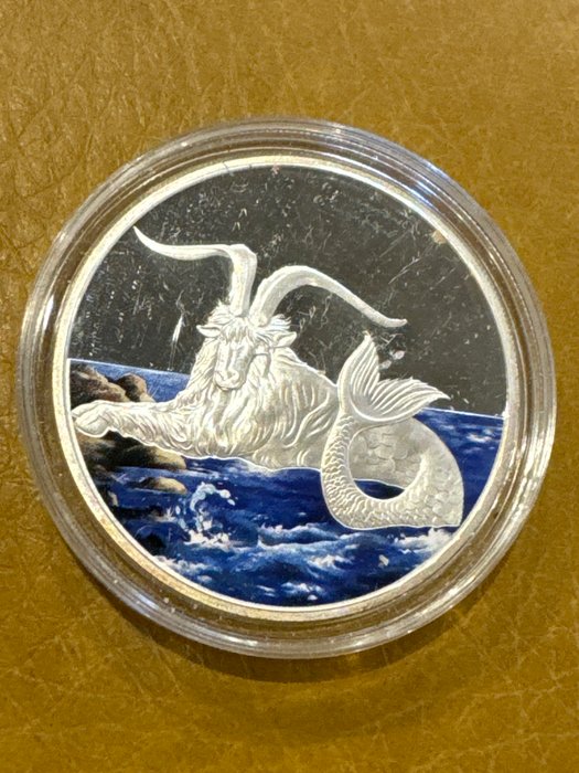 Tokelau. 5 Dollars 2015  Capricornus - Colorized, Proof, 1 Oz (.999)  (Ingen mindstepris)