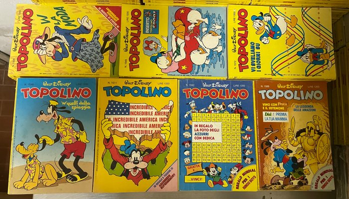 Topolino 1501/1600 - Sequenza semi completa - 97 Comic - Første udgave - 1984/1986