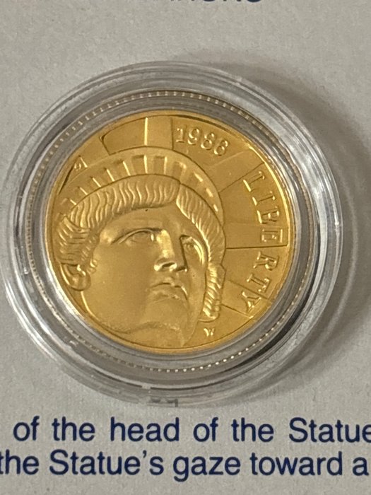 Förenta staterna. 5 Dollars 1986 Statue of Liberty Centennial, Proof