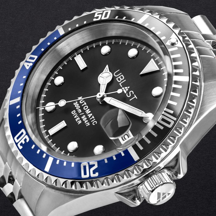 Ublast - " NO RESERVE PRICE " Diver 30 ATM Batman - UB3D4411BBK - Jubilee Straps - Ingen mindstepris - Mænd - Ny