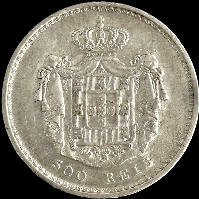 Portugal D Maria II (1834-1853) 500 Reis - 1851 - (S38-006)  (Ingen mindstepris)