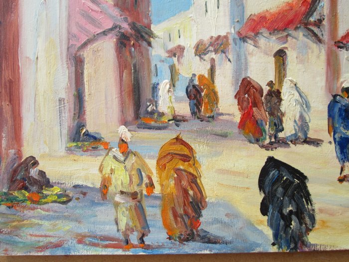 Retaux Bruno (1947) - Rue à Marrakech  Maroc