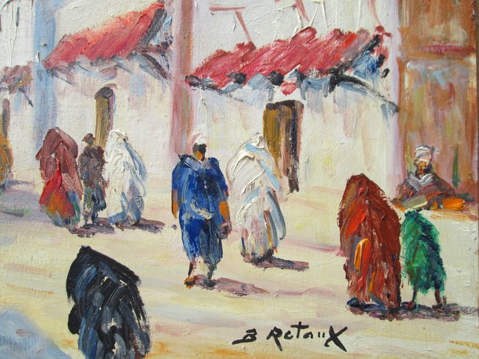 Retaux Bruno (1947) - Rue à Marrakech  Maroc