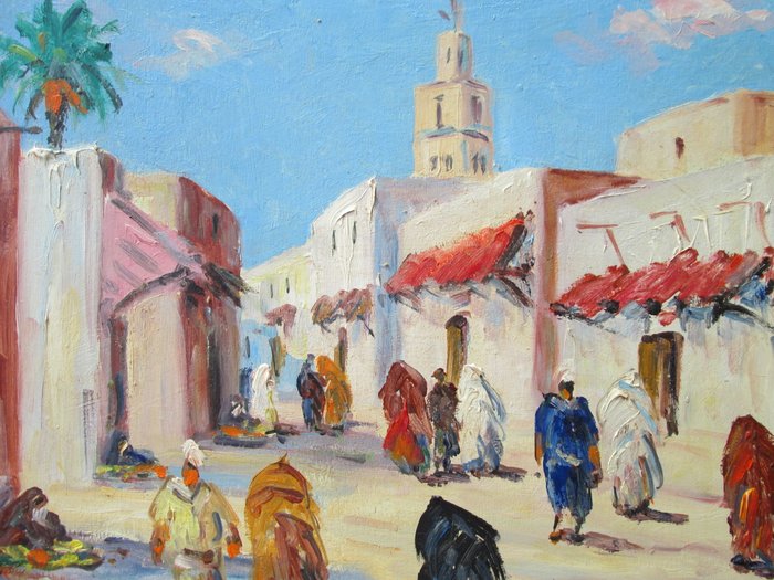 Retaux Bruno (1947) - Rue à Marrakech  Maroc