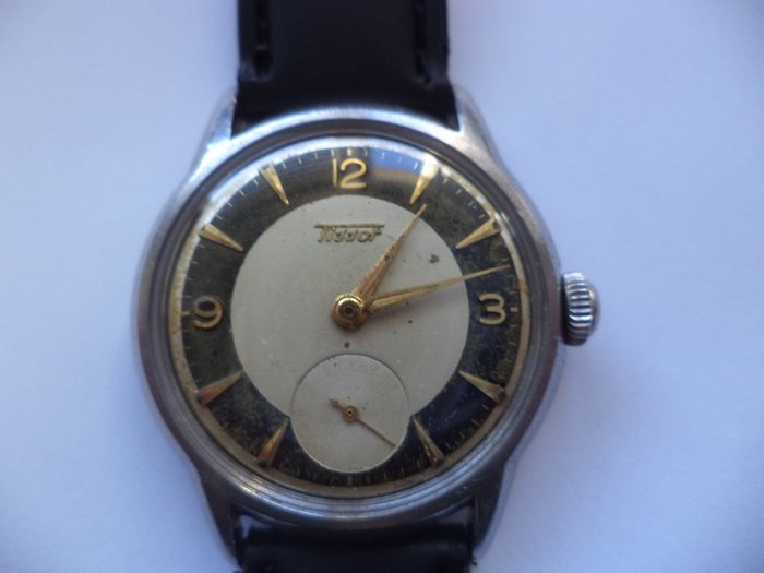 TISSOT - black ring - stainless steel - Ingen mindstepris - Mænd - 1950-1959