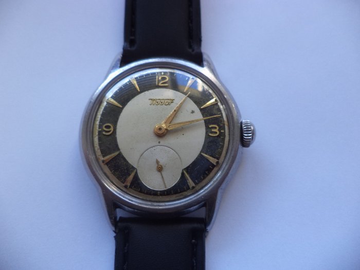 TISSOT - black ring - stainless steel - Ingen mindstepris - Mænd - 1950-1959