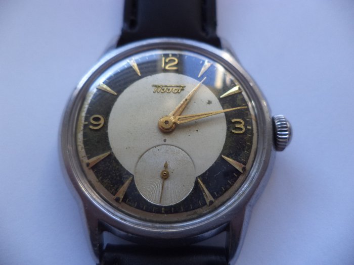 TISSOT - black ring - stainless steel - Ingen mindstepris - Mænd - 1950-1959