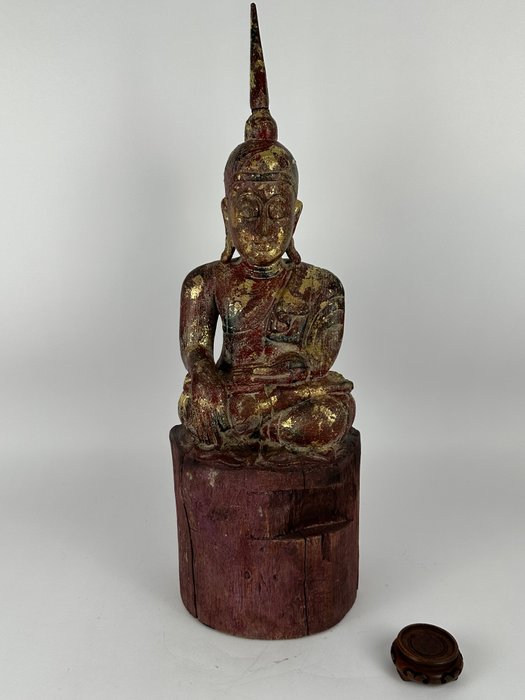 Stor statue 48 cm af Crowned Buddha Birma - Myanmar  (Ingen mindstepris)