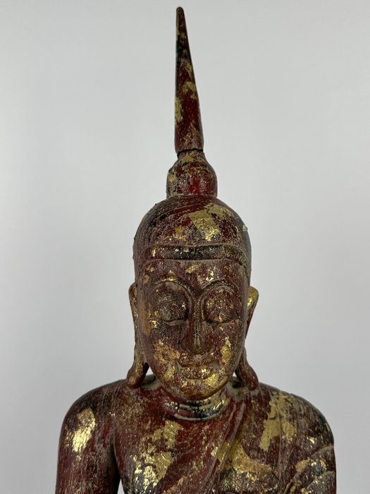 Stor statue 48 cm af Crowned Buddha Birma - Myanmar  (Ingen mindstepris)