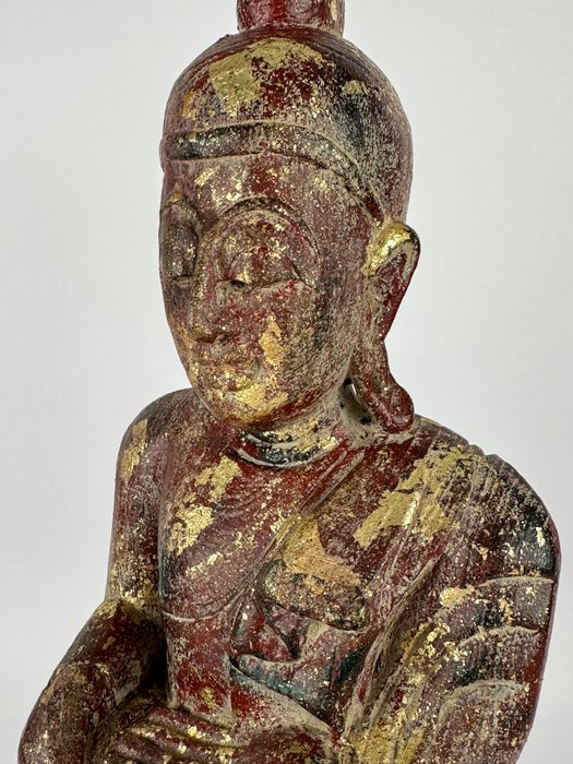 Stor statue 48 cm af Crowned Buddha Birma - Myanmar  (Ingen mindstepris)