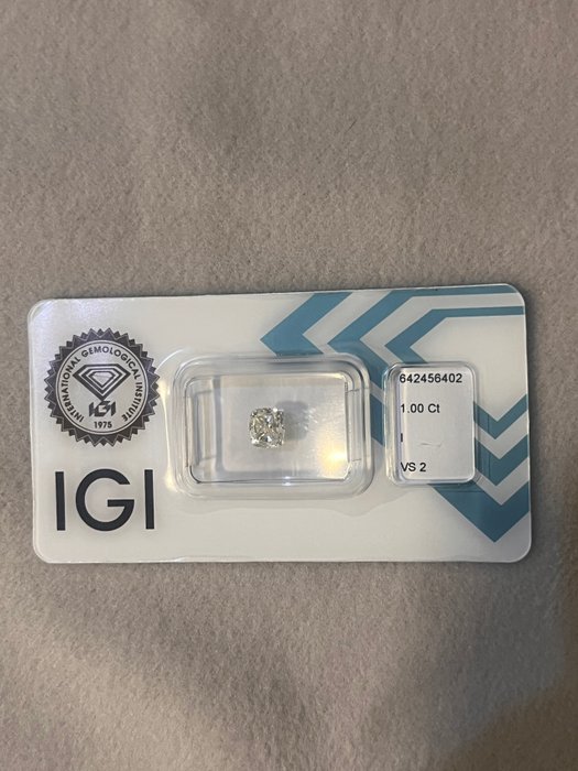 1 pcs Diamant  (Natur)  - 1.00 ct - Pude - I - VS2 - International Gemological Institute (IGI)