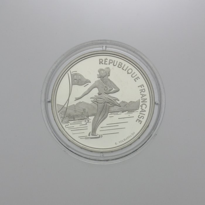 Frankrig. 100 Francs 1989 "Jeux Olympiques d'hiver", Proof  (Ingen mindstepris)