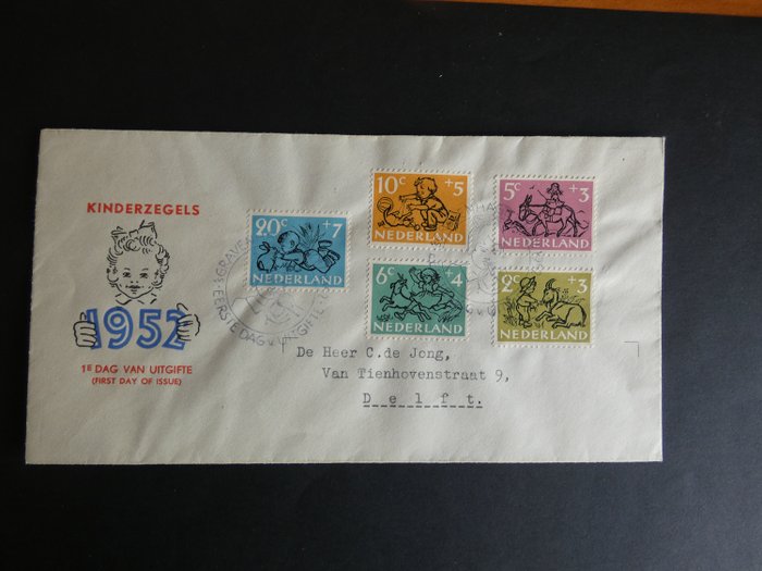 Holland 1952/1953 - 5 FDC'er - NVPH E11/E15