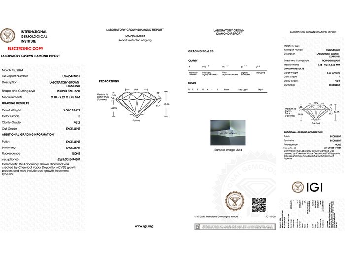 Ingen mindstepris - Øreringe - 14 karat Gulguld -  6.00ct. tw. Diamant (Laboratoriedyrket)