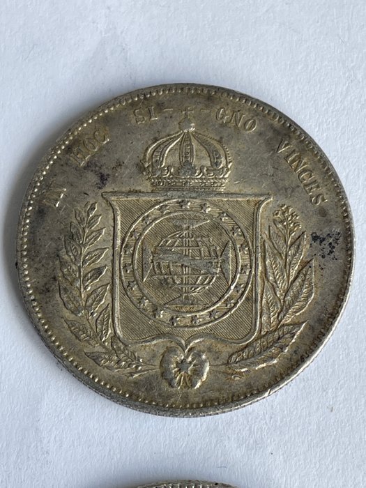 Brasilien Pedro II (1831-1889) 2000 Reis 1855/1857 (2 monedas)  (Ingen mindstepris)