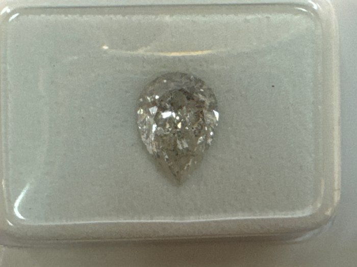 Ingen mindstepris - 1 pcs Diamant  (Natur)  - 1.00 ct - Pære - E - I1 - Gemewizard Gemological Laboratory (GWLab)