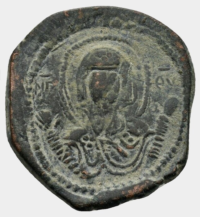 Byzantinske rige. Lot of 2 Æ Folles. Costantinople. Anonymous (circa AD 1081-1118)  Leo VI the Wise (AD 886-912)  (Ingen mindstepris)