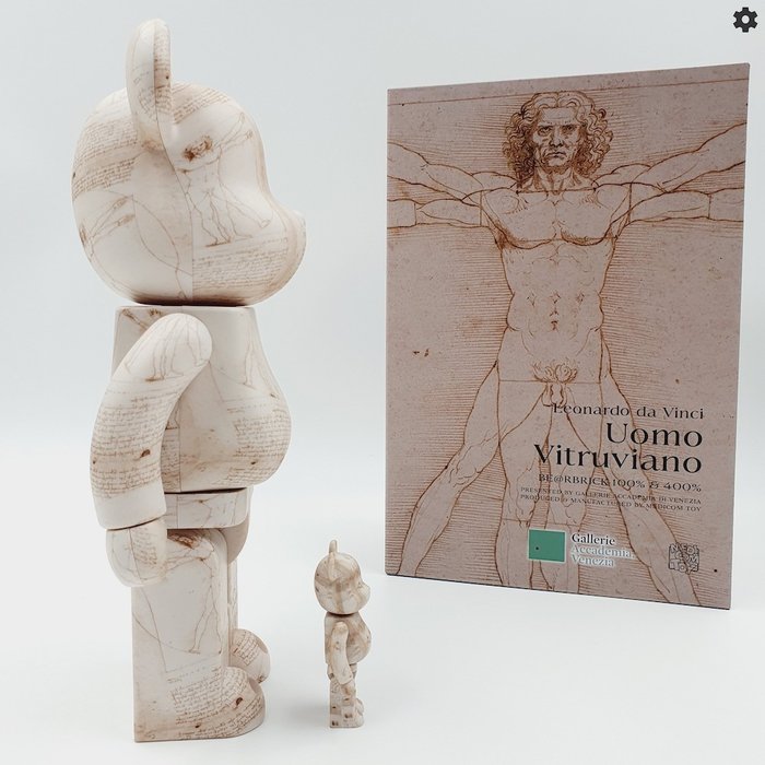 Medicom Toy Be@rbrick - 400%  100% Bearbrick Set - Leonardo Da Vinci (Vitruvian Man)