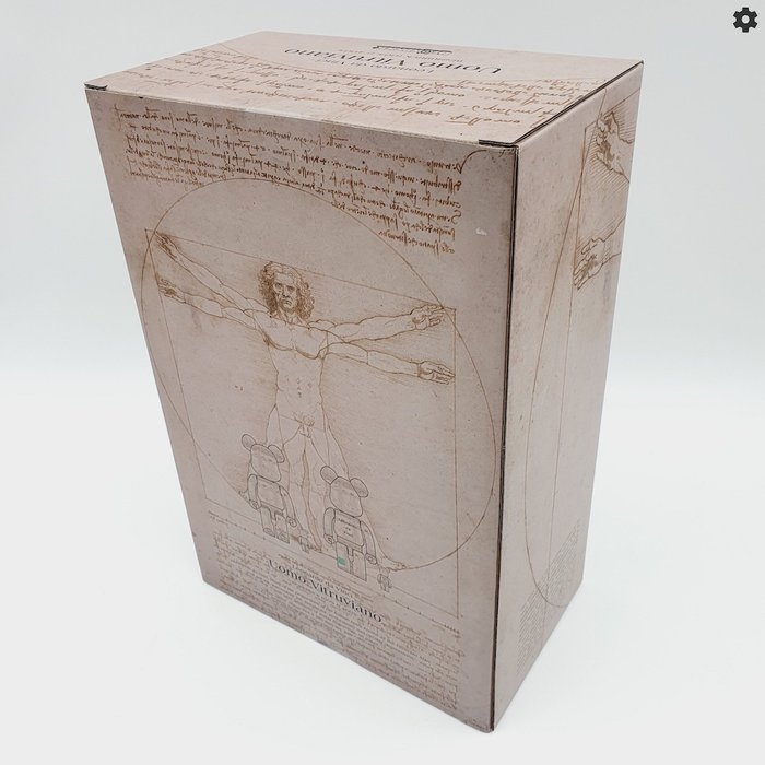 Medicom Toy Be@rbrick - 400%  100% Bearbrick Set - Leonardo Da Vinci (Vitruvian Man)