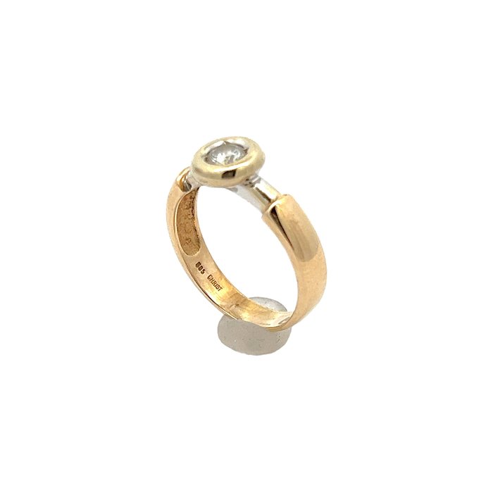 Ring - 14 karat Gulguld, Hvidguld -  0.25ct. tw. Diamant (Natur)