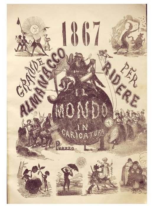 Anonimo - Lotto Ottocentesco di Opere di Umorismo e Caricature - 1866