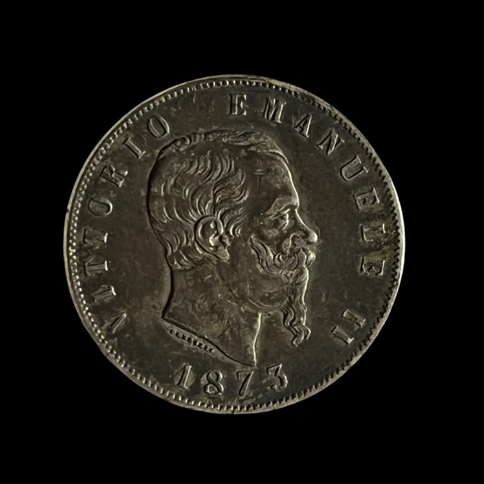 Italien, Østrig. Tallero + 5 Lire 1873  (Ingen mindstepris)