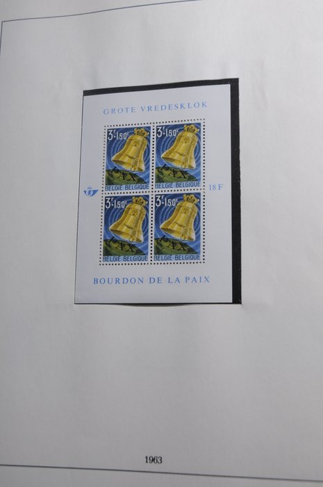 Belgien 1963/1974 - Mest MNH-samling i et deluxe-album inklusive luftpost