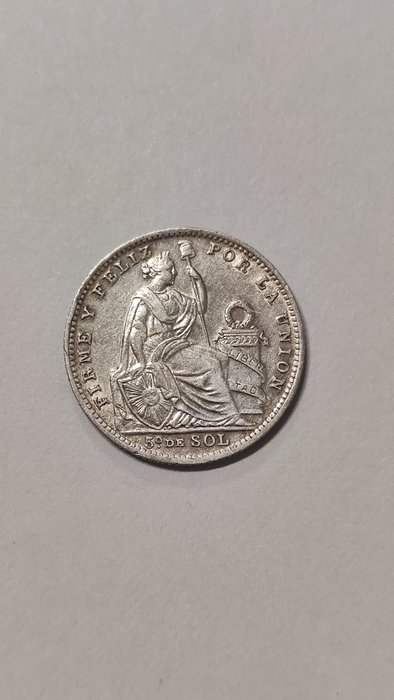 Peru. Republic. 1/5 de Sol + 1 Sol 1925/1916 (2 monedas)  (Ingen mindstepris)