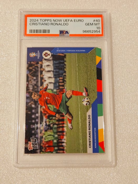 2024 Topps Now UEFA Euro Cristiano Ronaldo #40  Ronaldo Redemption PSA 10 Graded card