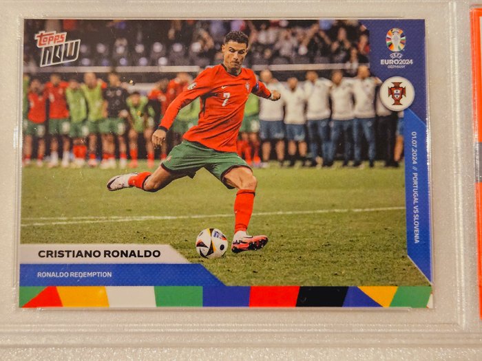 2024 Topps Now UEFA Euro Cristiano Ronaldo #40  Ronaldo Redemption PSA 10 Graded card