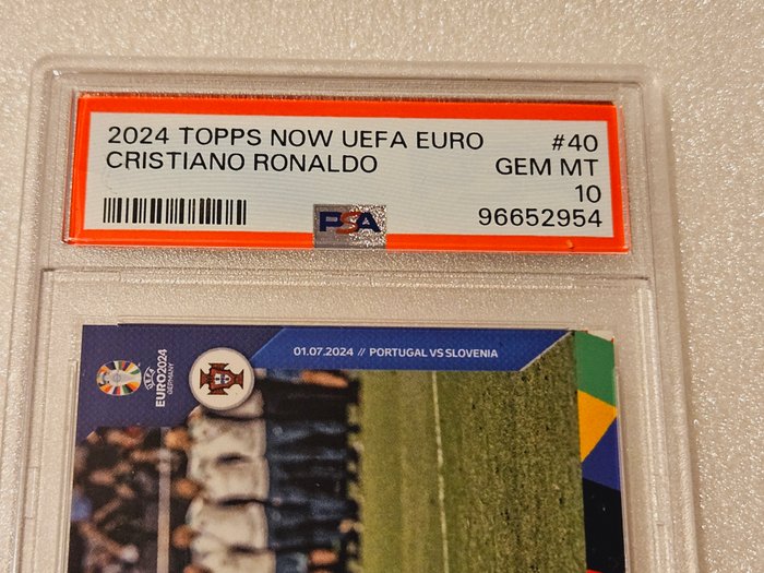 2024 Topps Now UEFA Euro Cristiano Ronaldo #40  Ronaldo Redemption PSA 10 Graded card