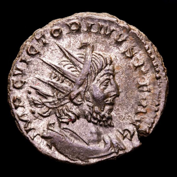 Romarriket. Victorinus (AD 269-271). Silvered Bronze antoninianus Colonia Agrippinensis, 270 A.D. INVICTVS  (Ingen mindstepris)