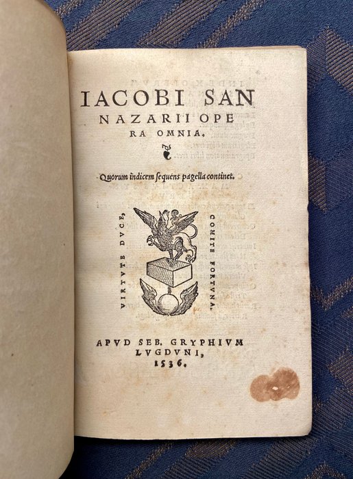 Iacobi Sannazzaro - Iacobi Sannazarii opera omnia - 1536