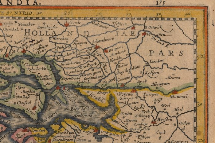 Holland - Sjælland; Petrus Kaerius / J.E. Cloppenburgh - Zeelandiae Comitatus - 1632