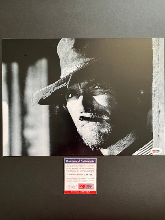 The Good, The Bad and The Ugly - Clint Eastwood - Signed in Person - with PSA/DNA Certificate - Autograph, photo - No Reserve!