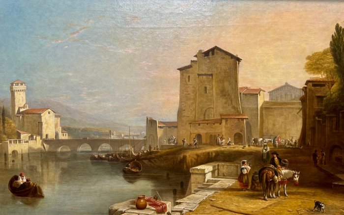 Augustus Wall Callcott (1779-1844), Attributed to - Veduta di Pisa dell’Ottocento