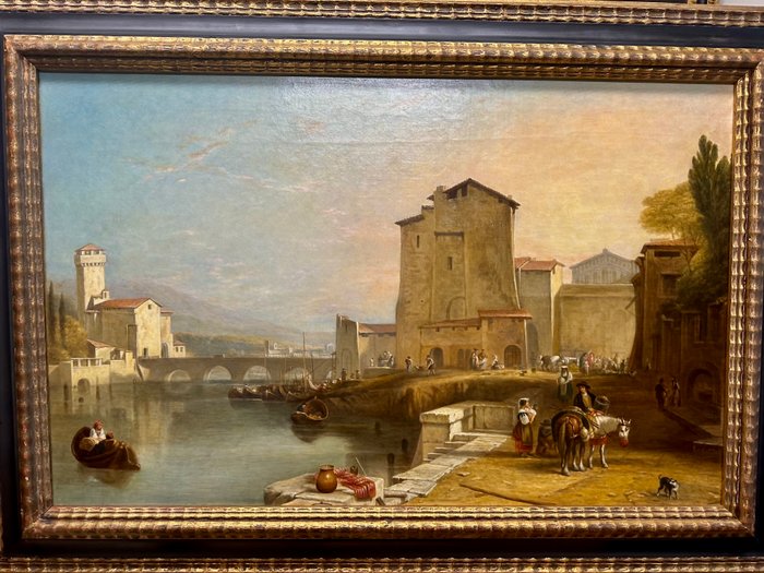 Augustus Wall Callcott (1779-1844), Attributed to - Veduta di Pisa dell’Ottocento