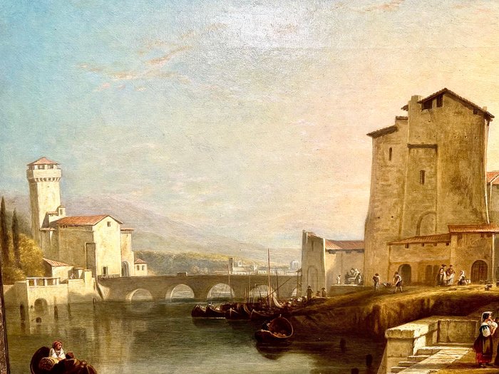 Augustus Wall Callcott (1779-1844), Attributed to - Veduta di Pisa dell’Ottocento