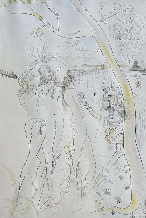 Salvador Dali (1904-1989) - Hommage à Durer : Le jugement de Paris